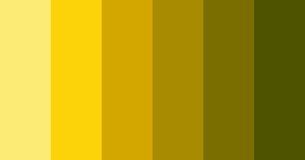 Download shades of yellow color palette PNG image (landscape)