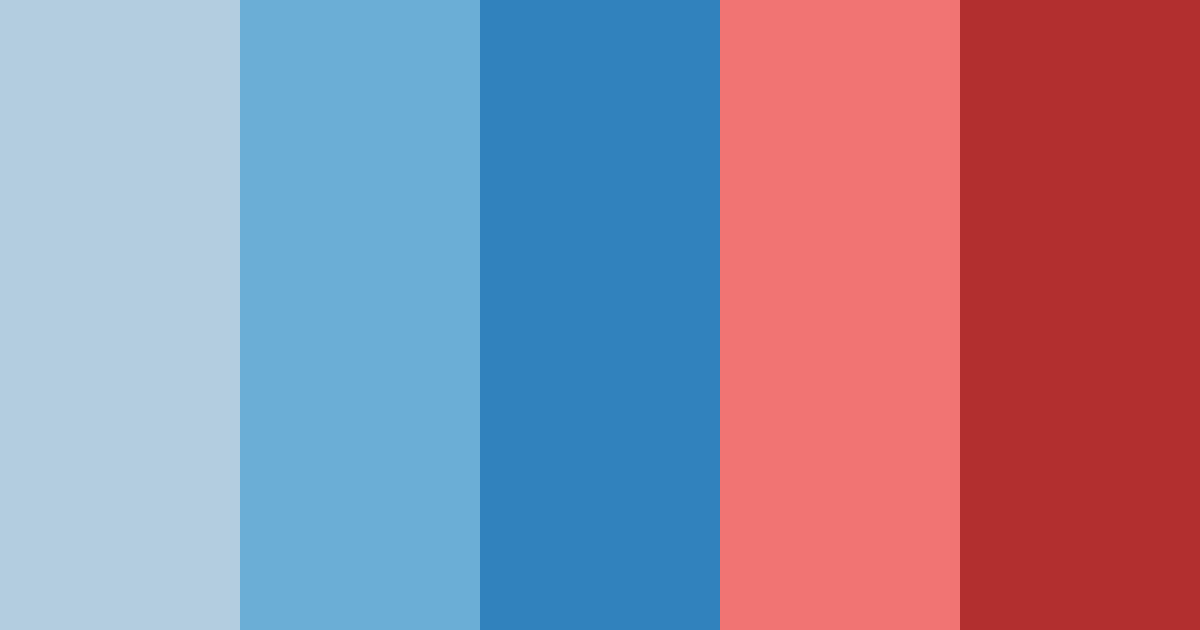 Download red and blue harmony color palette PNG image (landscape)