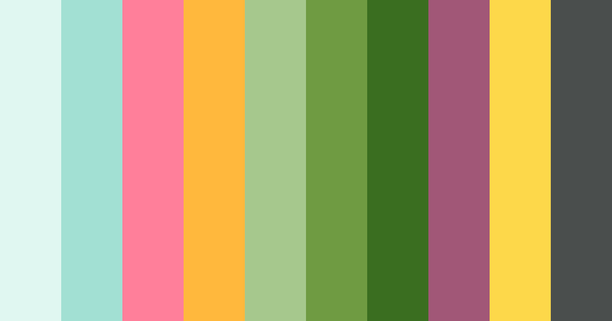 Download tropical serenade color palette PNG image (landscape)