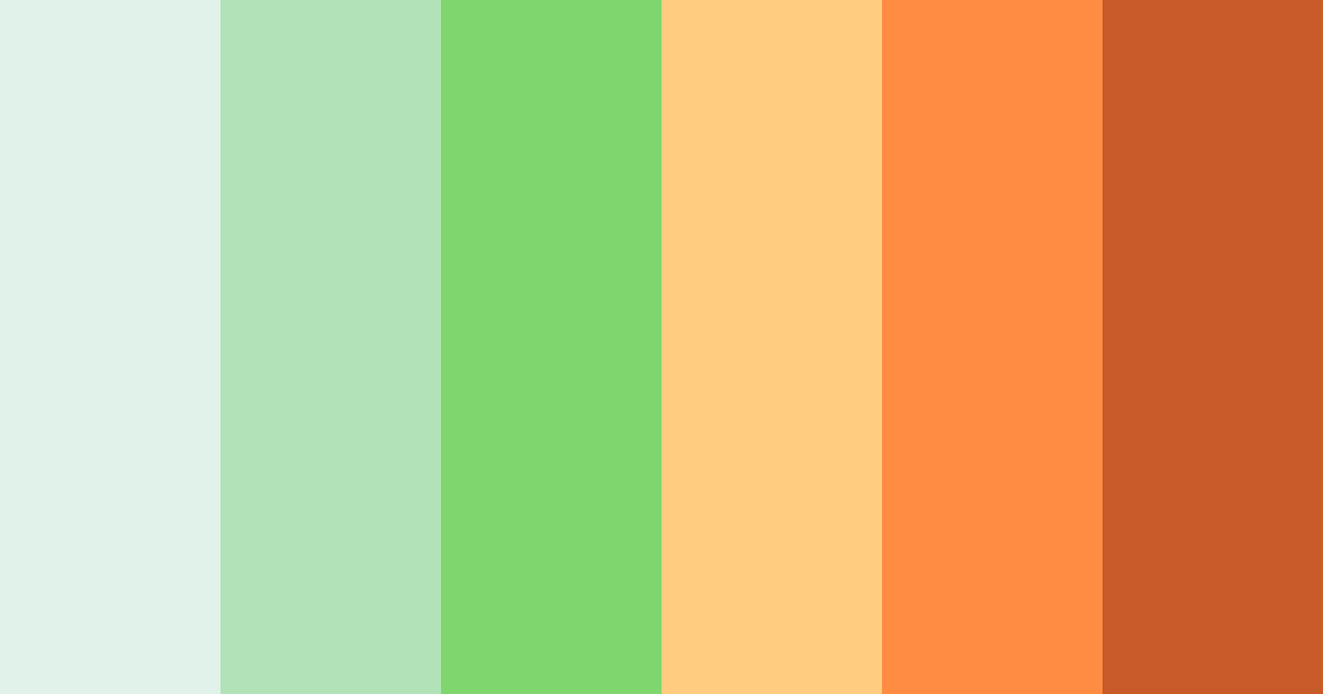 Download green and orange harmony color palette PNG image (landscape)