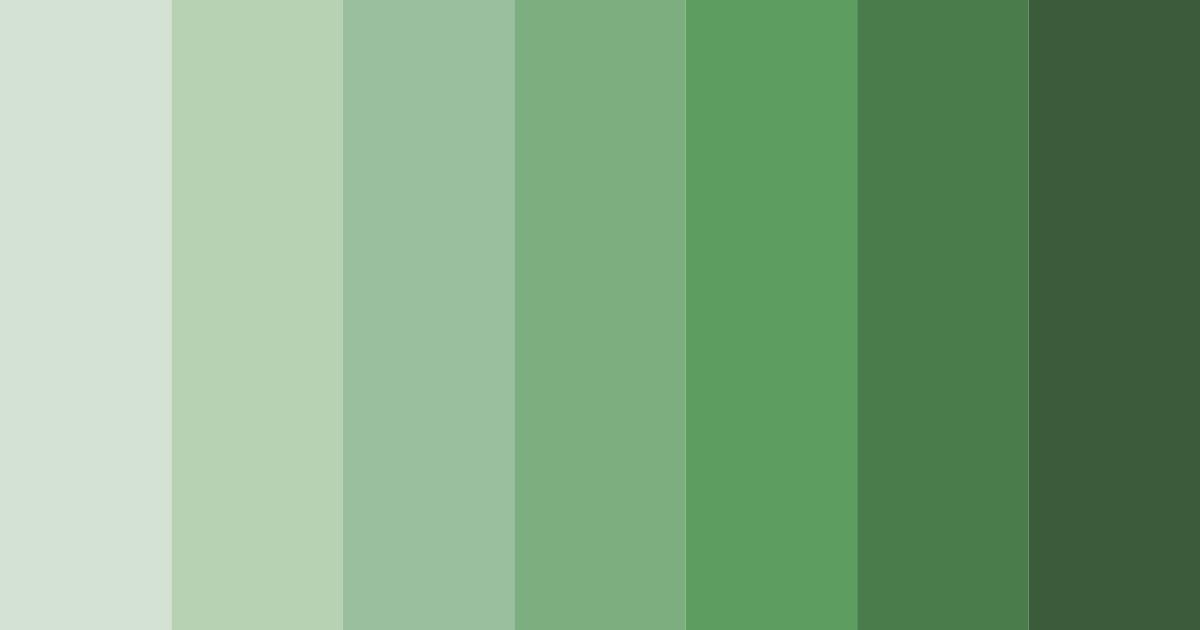 Download shades of sage green color palette PNG image (landscape)