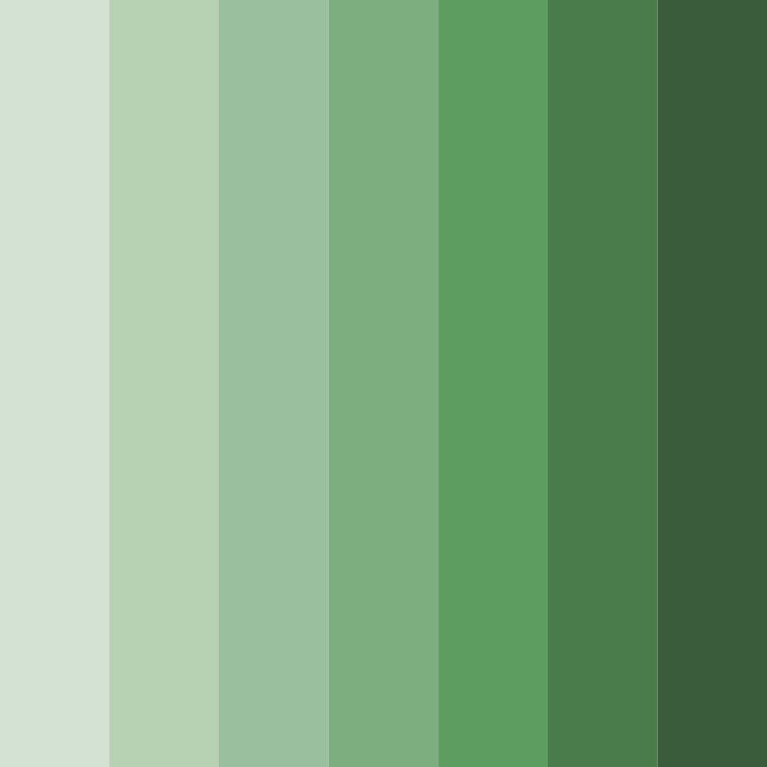 Download shades of sage green color palette PNG image (square)