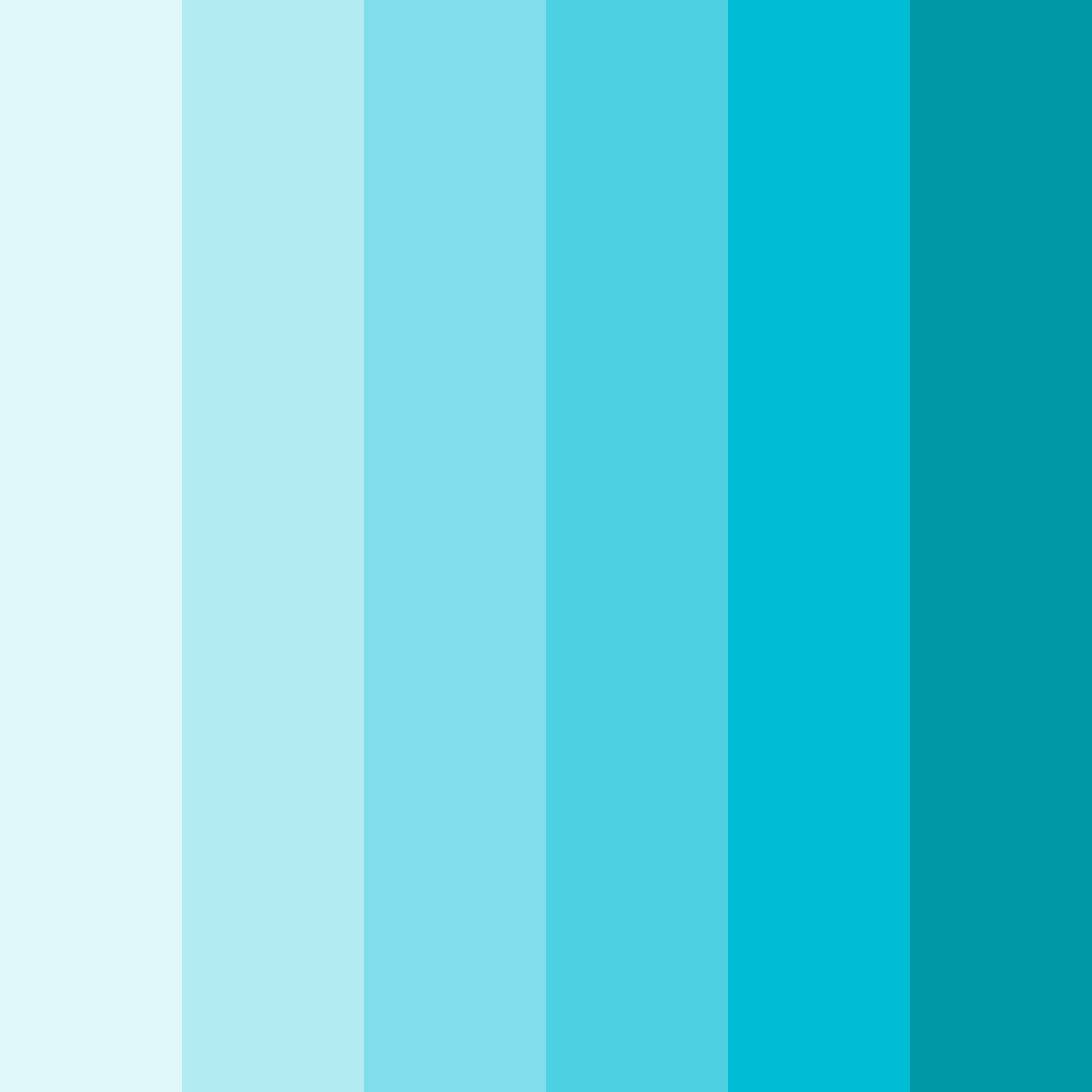 Download turquoise tropics color palette PNG image (square)