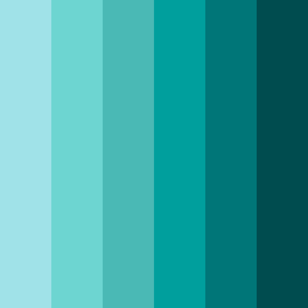 Download turquoise tropics color palette PNG image (square)