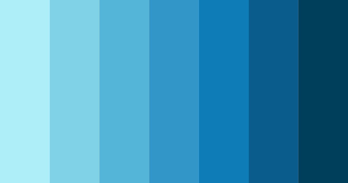 Download blue ocean breeze color palette PNG image (landscape)