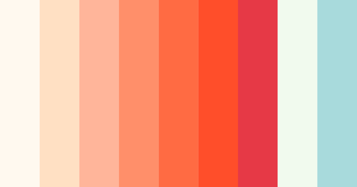 Download peachy sunset color palette PNG image (landscape)