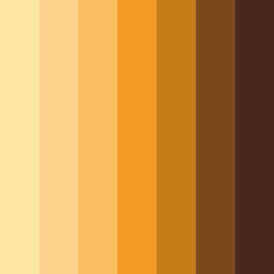 Download brown sunset color palette PNG image (square)