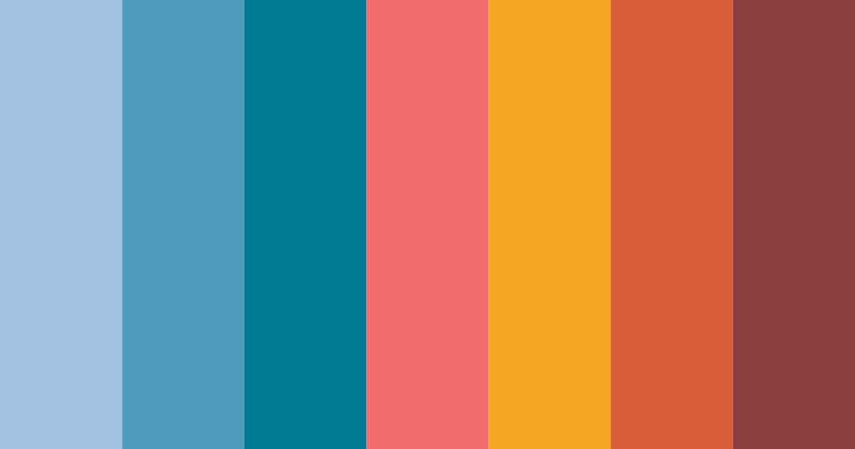 Download ocean sunset harmony color palette PNG image (landscape)