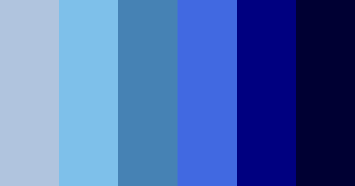 Download shades of navy blue color palette PNG image (landscape)