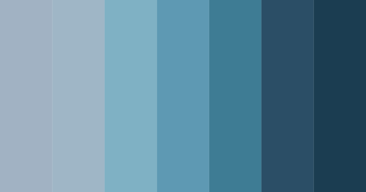 Download shades of blue color palette PNG image (landscape)