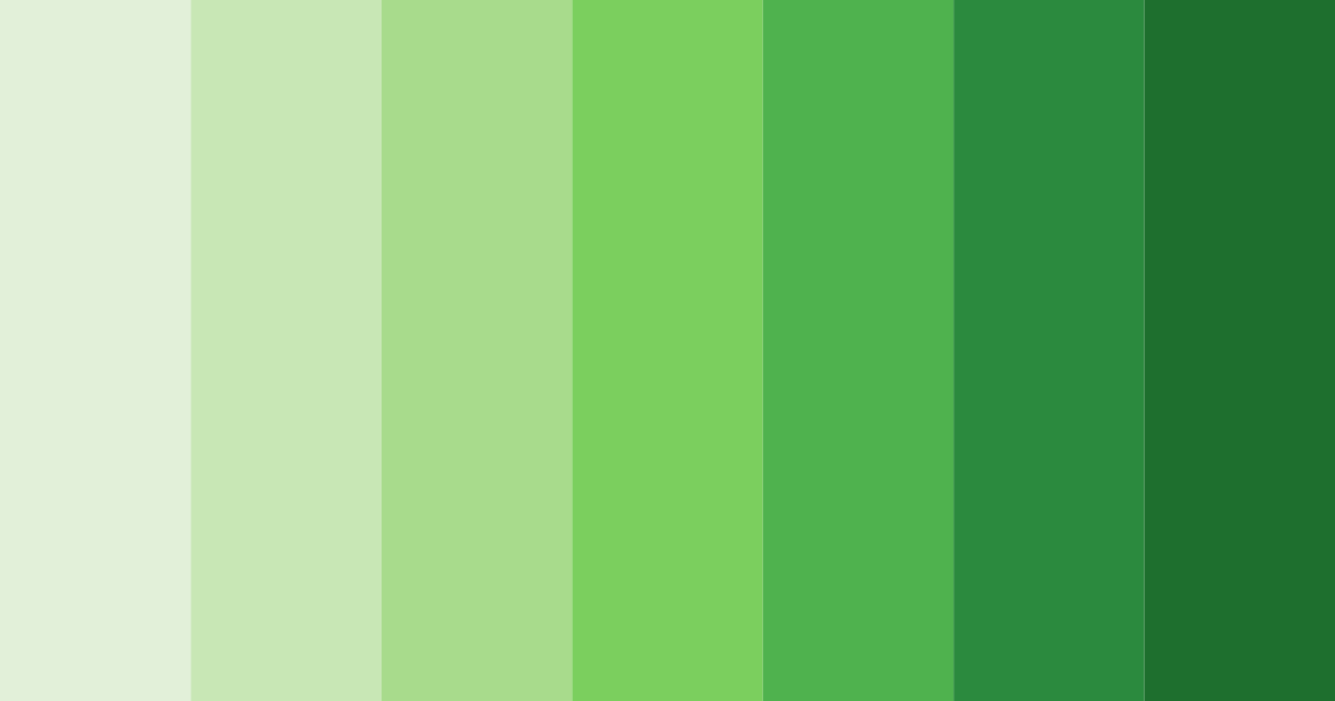 Download green tea shades color palette PNG image (landscape)