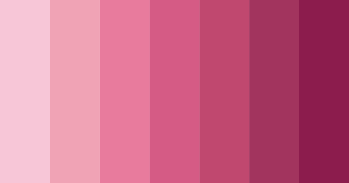 Download pink princess color palette PNG image (landscape)