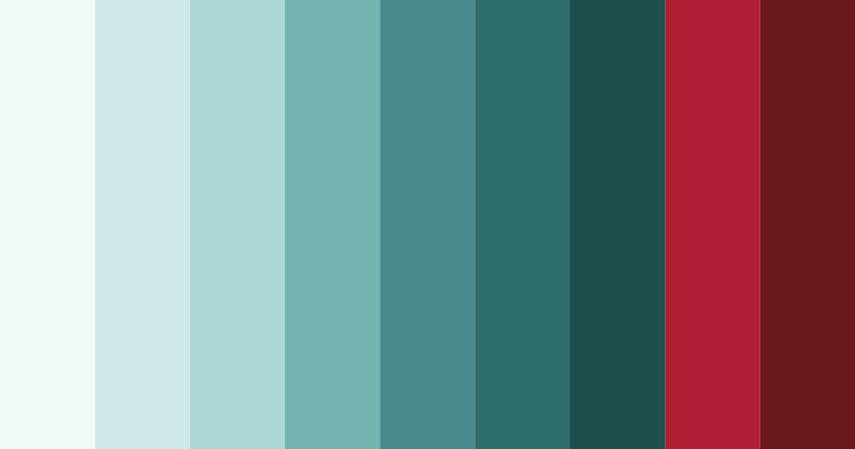 Download teal christmas color palette PNG image (landscape)