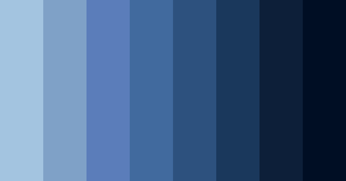 Download deep blue shades color palette PNG image (landscape)