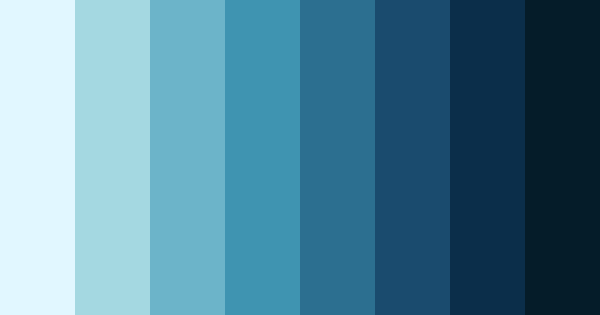 Download deep network blues color palette PNG image (landscape)