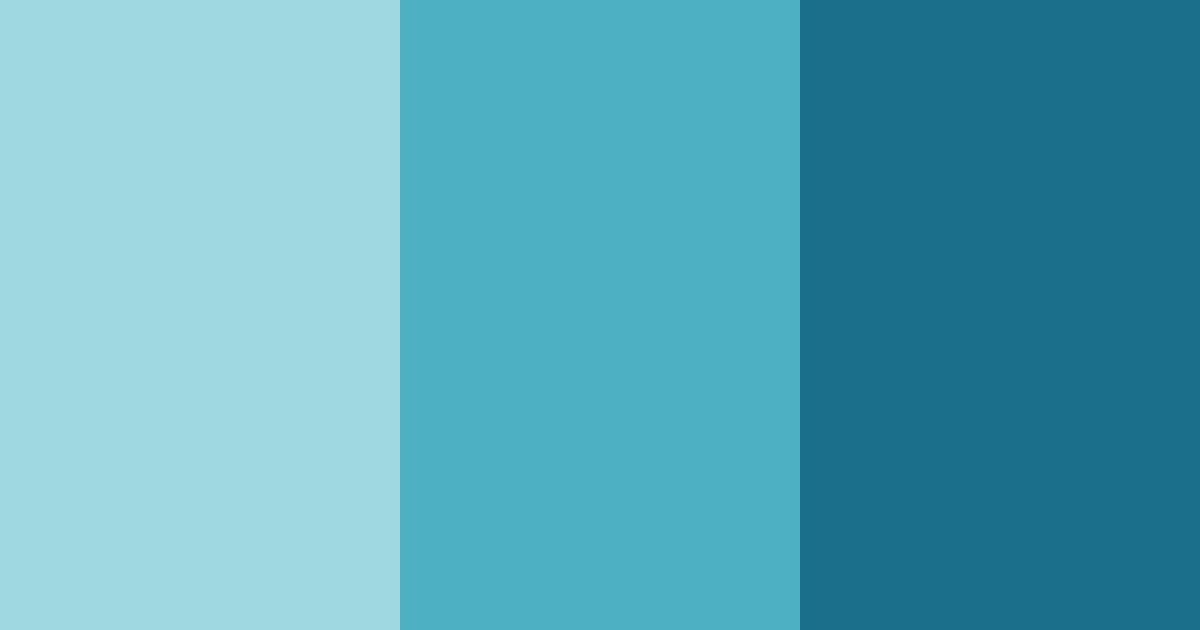 Download teal bird color palette PNG image (landscape)