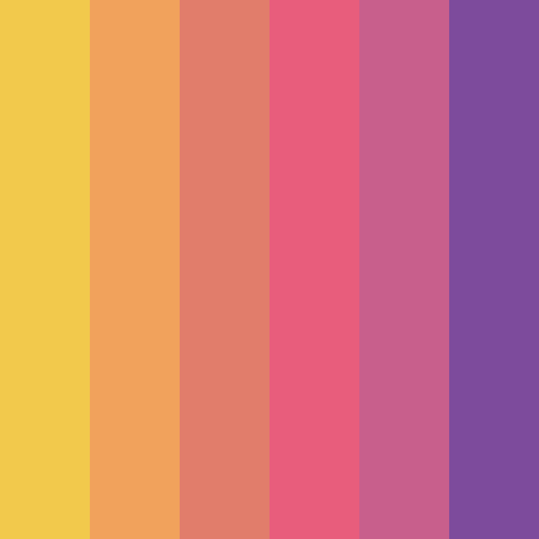 Download vibrant sunset color palette PNG image (square)