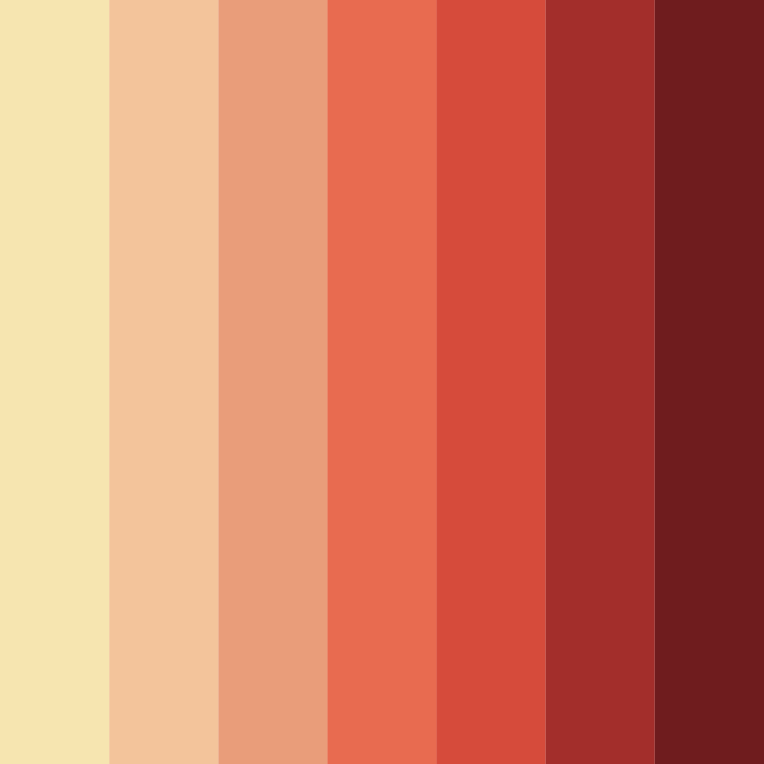 Download warm red color palette PNG image (square)