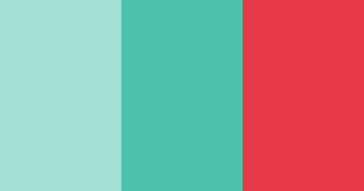 Download teal red color palette PNG image (landscape)