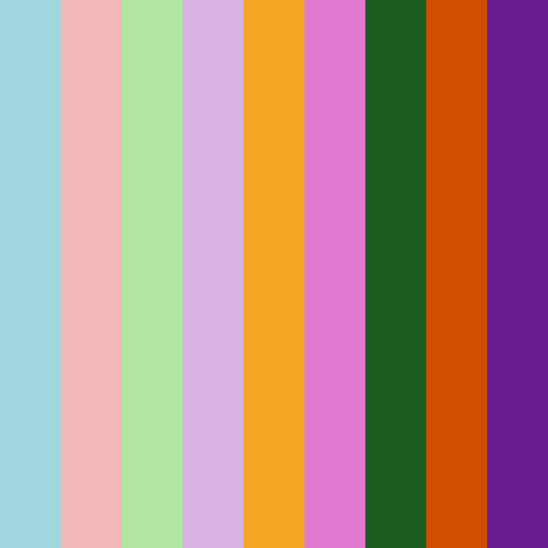 Download vibrant sea colors color palette PNG image (square)