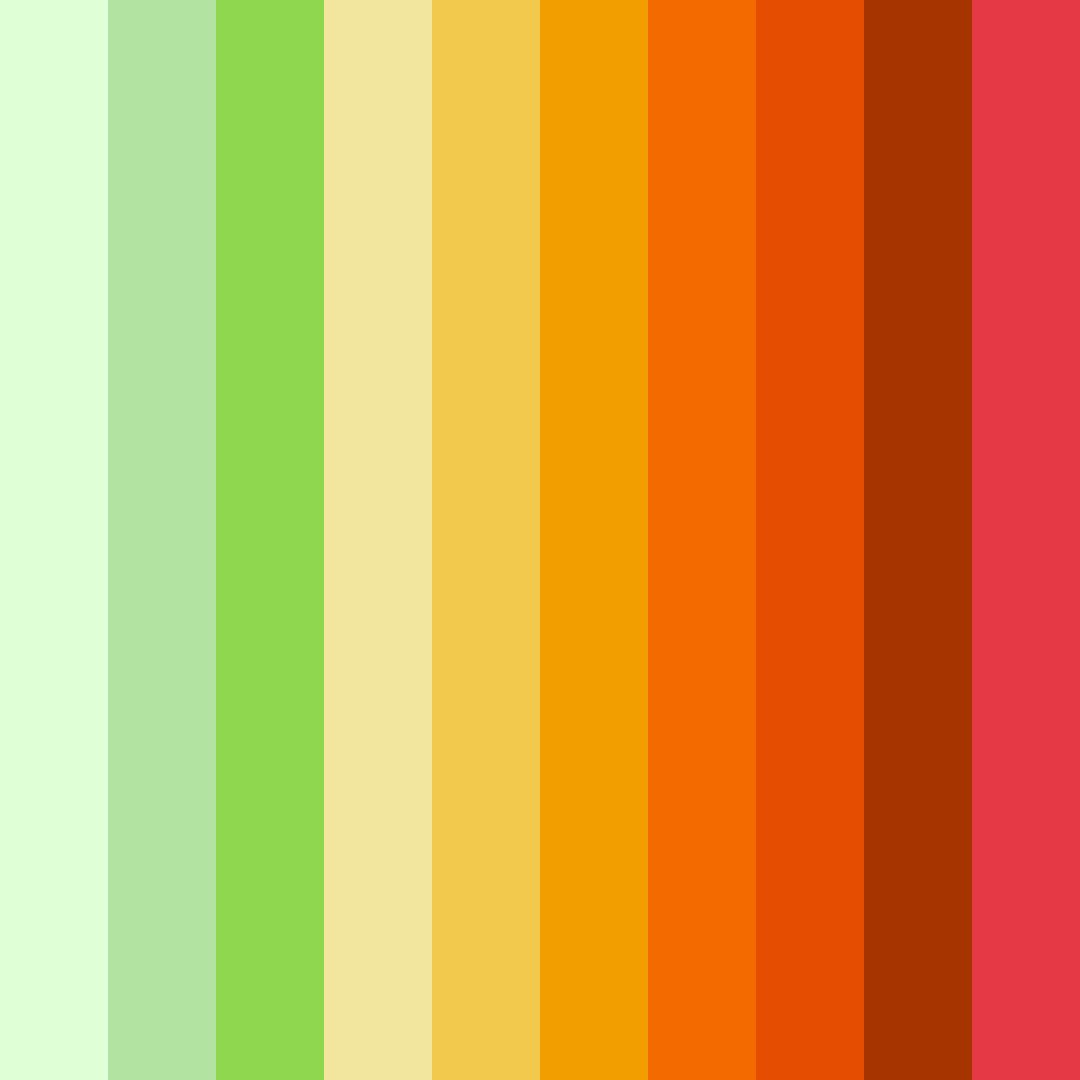 Download vibrant red-orange color palette PNG image (square)