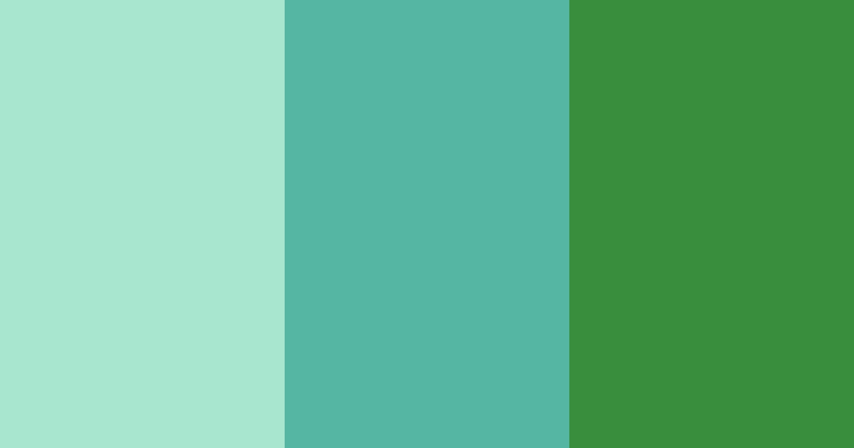 Download shades of leaf green color palette PNG image (landscape)
