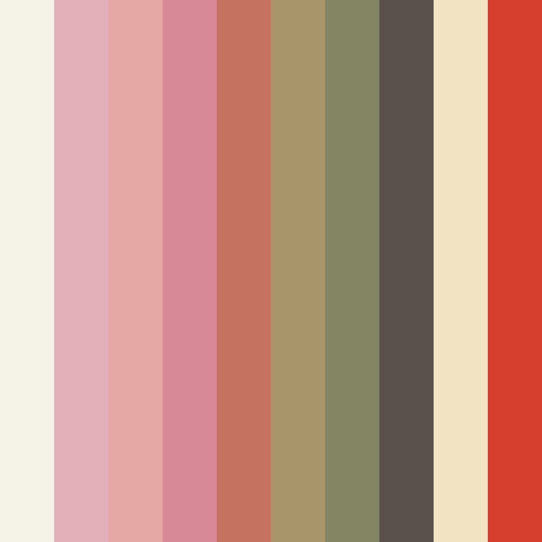 Download muted blossoms color palette PNG image (square)