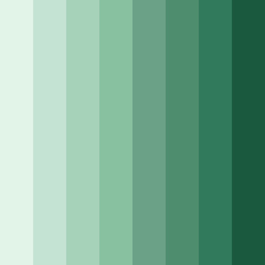 Download shades of green honeydew color palette PNG image (square)