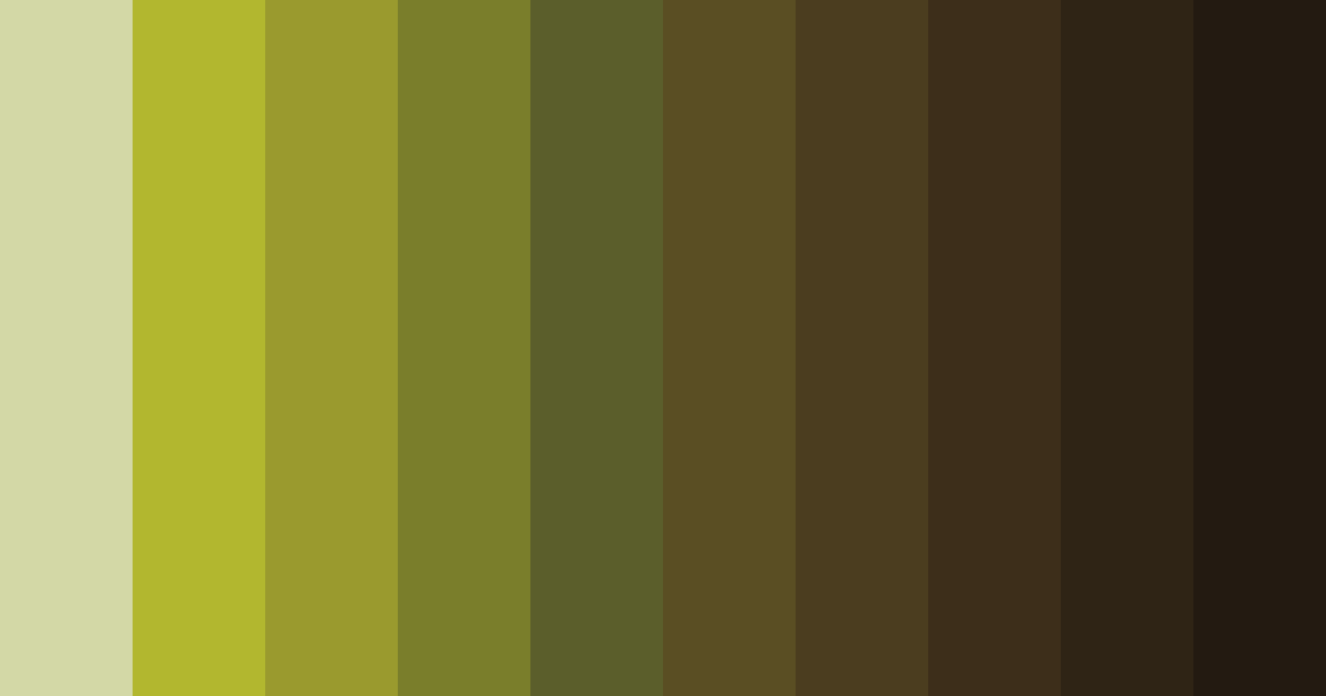Download olive drab shades color palette PNG image (landscape)