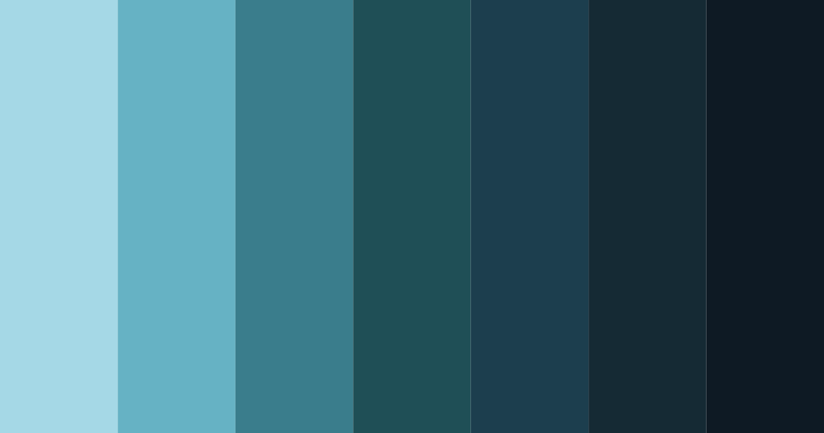 Download shades of blue and black color palette PNG image (landscape)