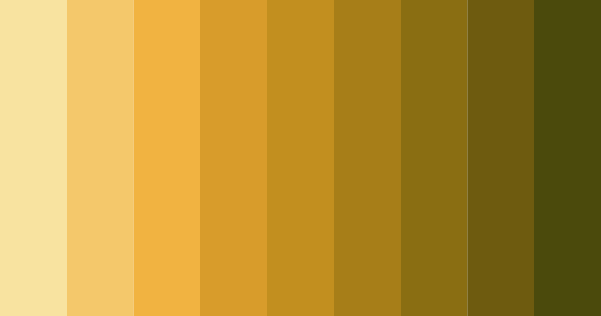 Download golden shades color palette PNG image (landscape)