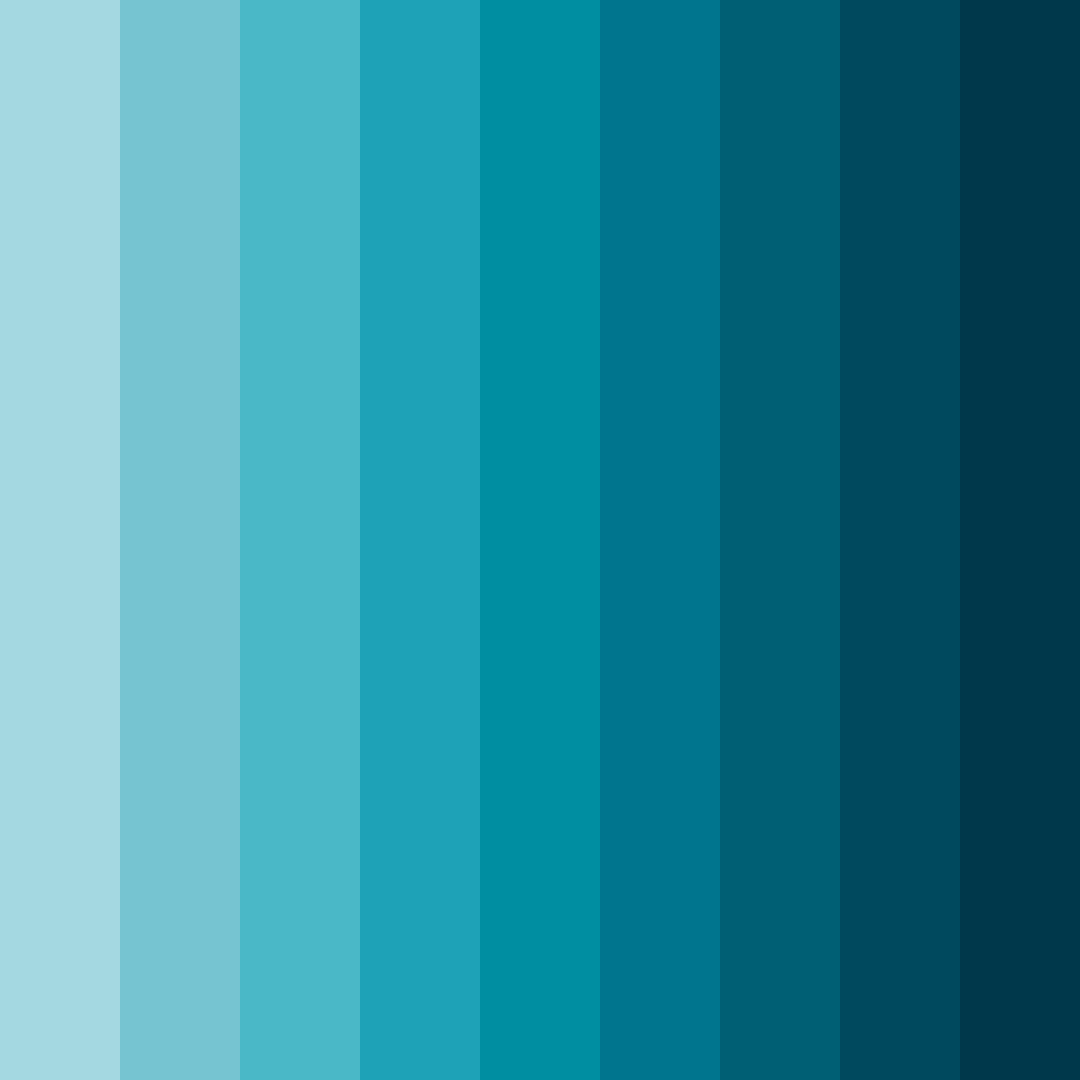 Download blue ocean depths color palette PNG image (square)