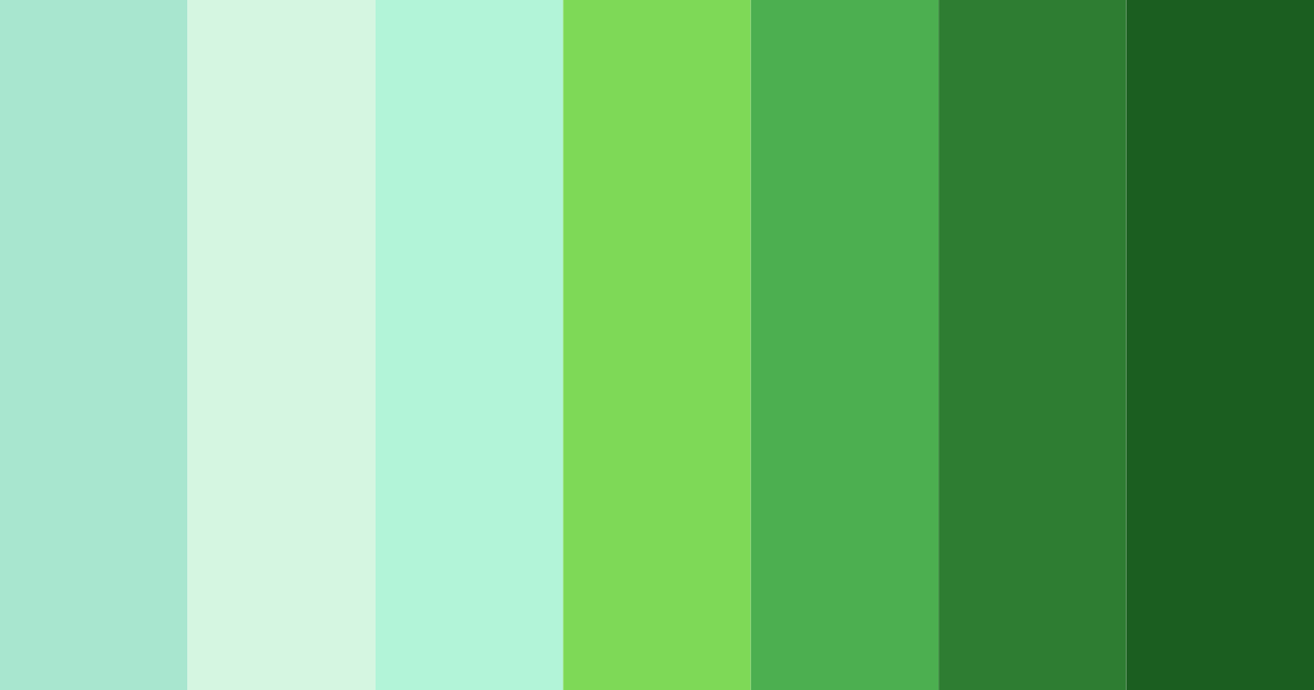 Download emerald oasis color palette PNG image (landscape)
