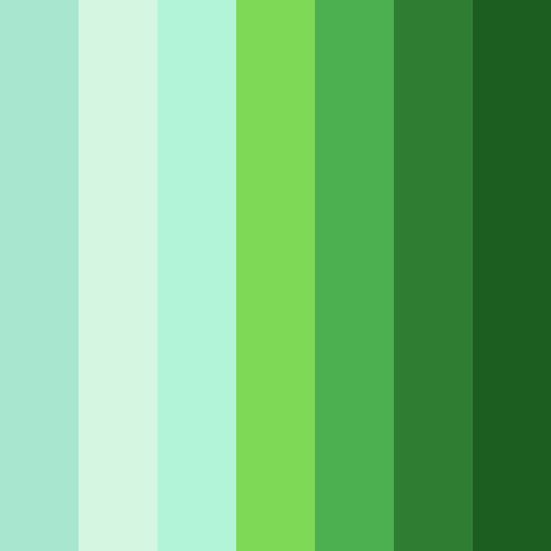 Download emerald oasis color palette PNG image (square)