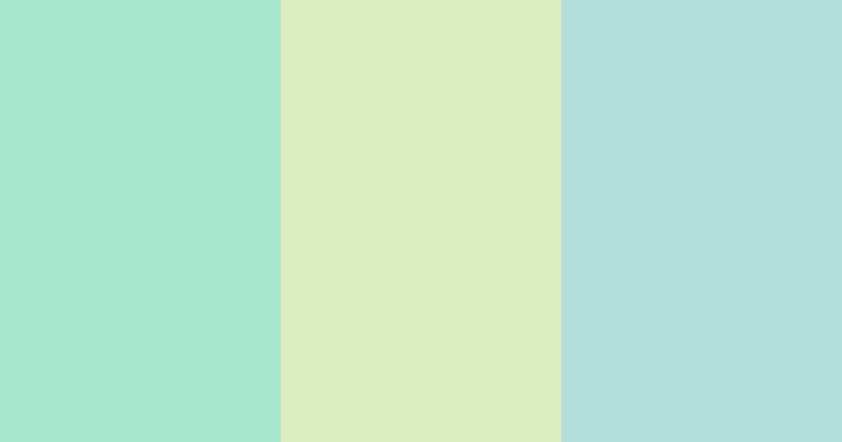 Download minty serenity color palette PNG image (landscape)