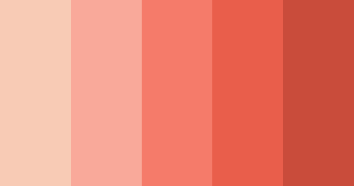 Download warm coral color palette PNG image (landscape)