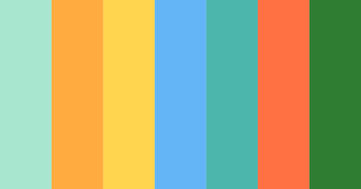 Download vibrant green and orange breeze color palette PNG image (landscape)
