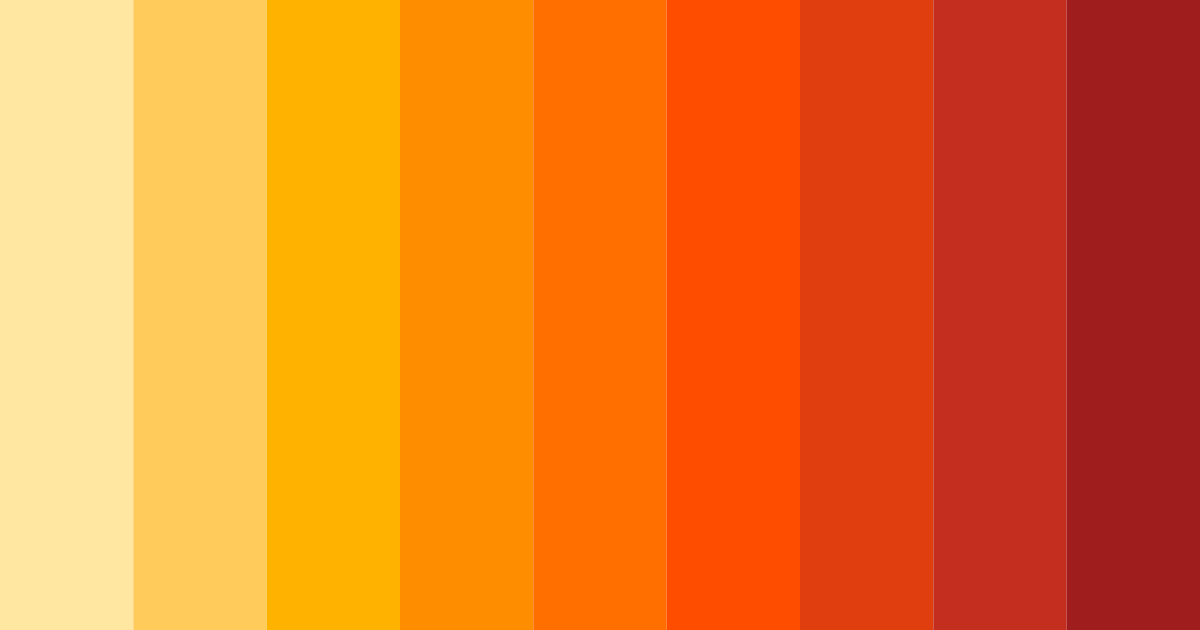 Download fiery citrus sunrise color palette PNG image (landscape)