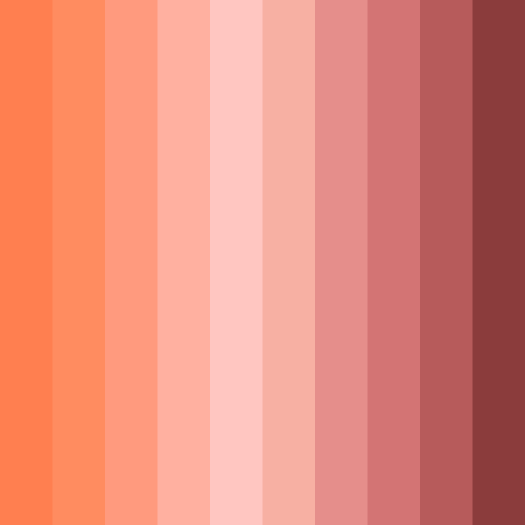 Download coral dream color palette PNG image (square)