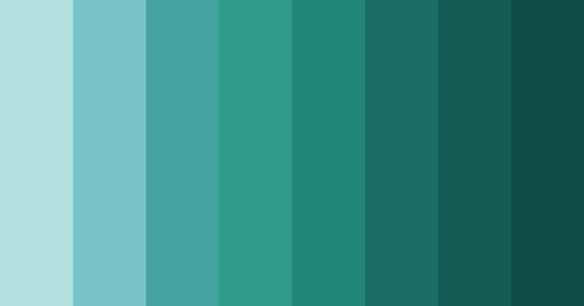 Download tropical teal serenity color palette PNG image (landscape)