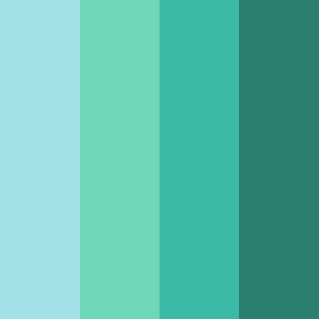 Download blue green forest color palette PNG image (square)