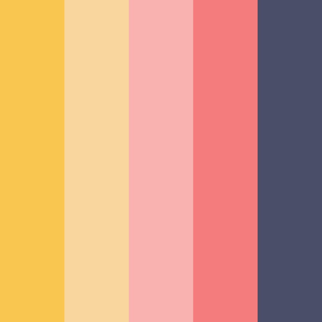 Download sunset reverie color palette PNG image (square)