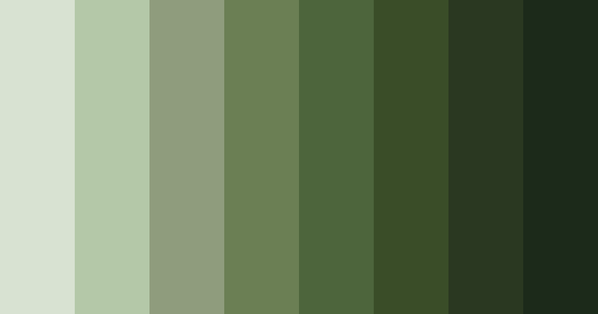Download earthy green color palette PNG image (landscape)