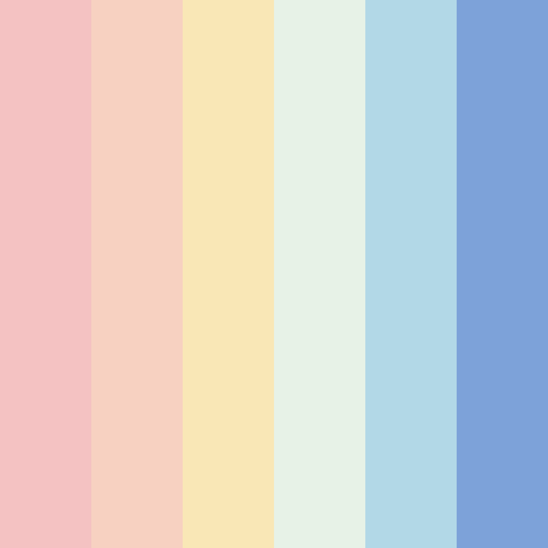 Download pastel blue color palette PNG image (square)