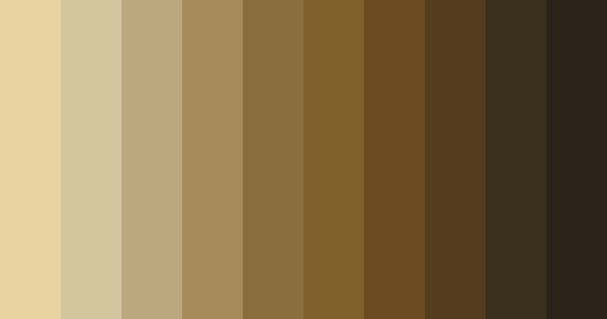 Download muted gold shades color palette PNG image (landscape)