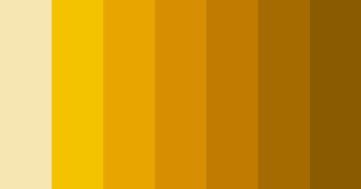 Download golden sunshine color palette PNG image (landscape)