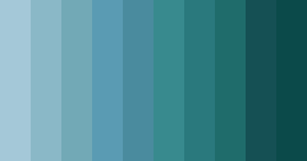 Download greenish blue color palette PNG image (landscape)