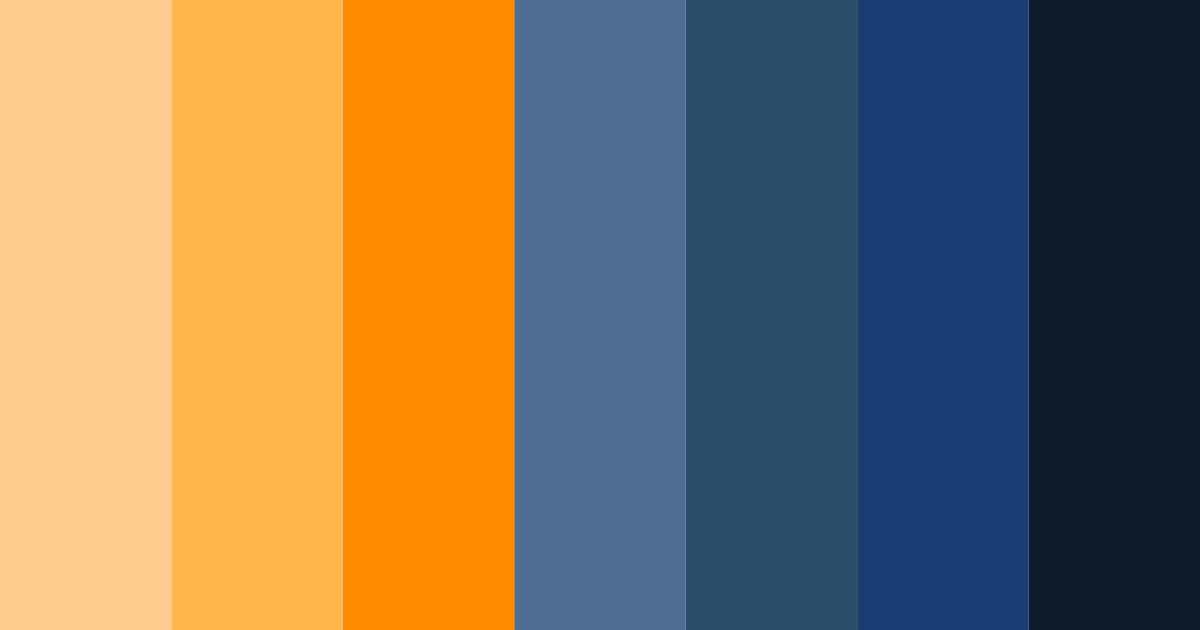 Download orange navy color palette PNG image (landscape)