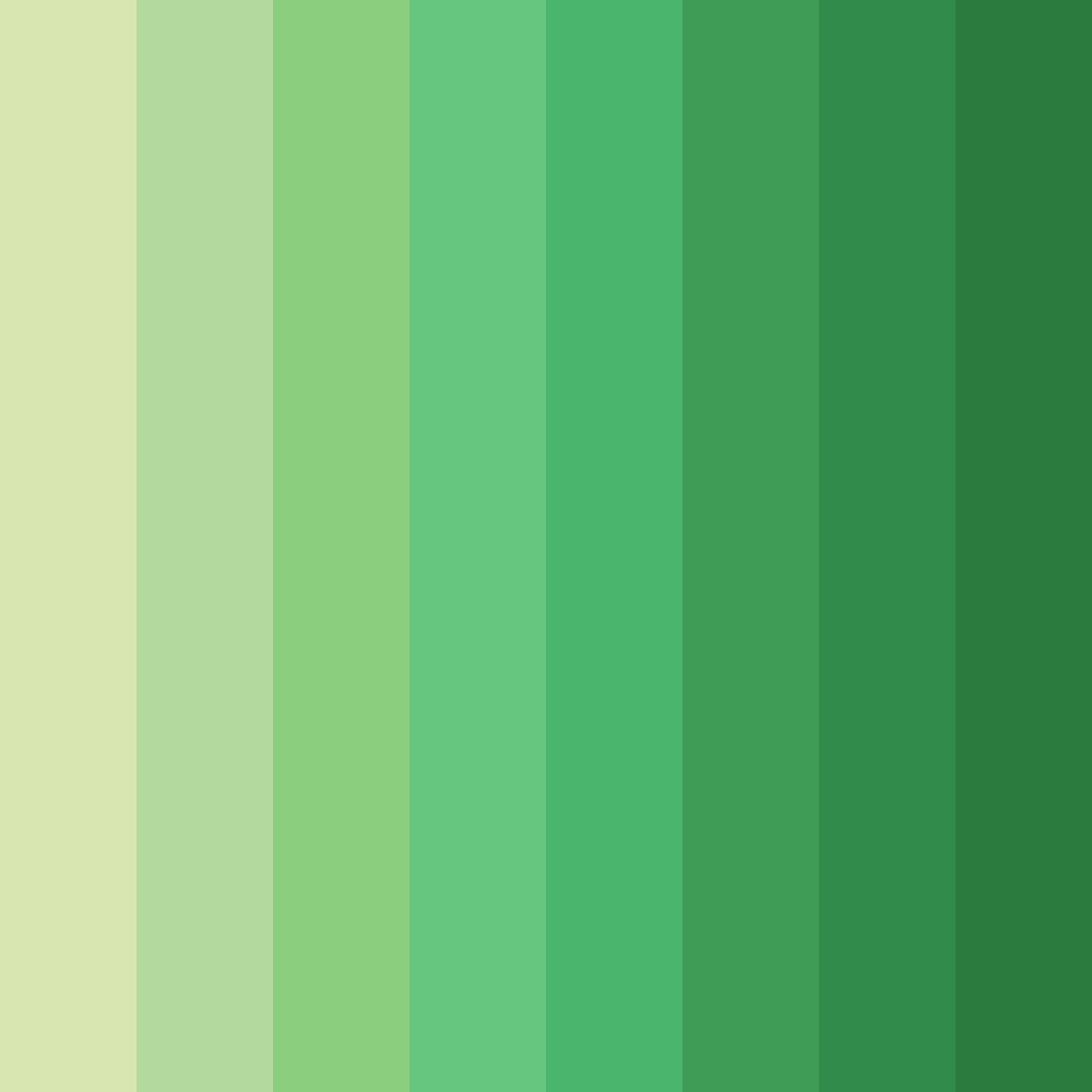Download pearfection greens color palette PNG image (square)