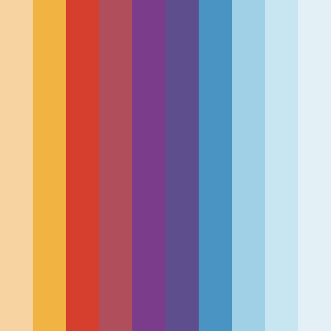 Download sunset blue color palette PNG image (square)